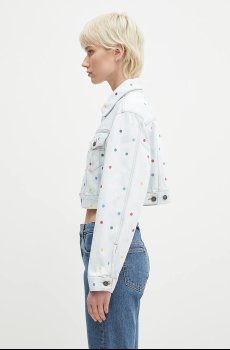 Хлопковая джинсовая куртка Fiorucci Confetti Dot Cropped Denim