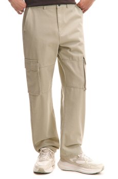 Cropp - Штани з накладними кишенями - бежевий