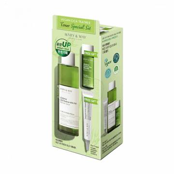 Набор для лица Mary & May Vegan Cica Tea Tree Toner Special Set (тонер, 200 мл + тонер, 30 мл + крем, 12 г) Набор для лица Mary & May Vegan Cica Tea Tree Toner Special Set (тонер, 200 мл + тонер, 30 мл + крем, 12 г)