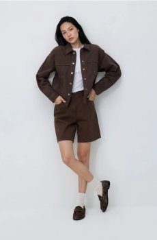 Reserved - Джинсова куртка - dark grey jeans - 144IL-89J