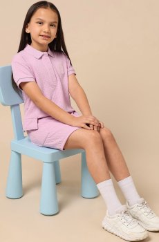 U.S. Polo Assn. Kids Girls Textured T-Shirt Dress