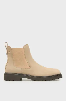 Женские бежевые нубуковые челси CLEATED Бежевый 39 Tommy Hilfiger FW0FW09041