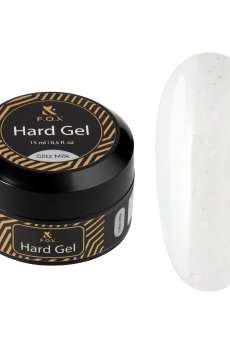 Жидкий строительный гель для ногтей F.O.X Hard Gel, Glitz Milk, 15 мл