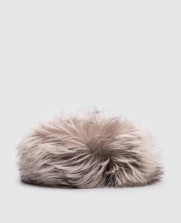 Коричневая повязка из меха