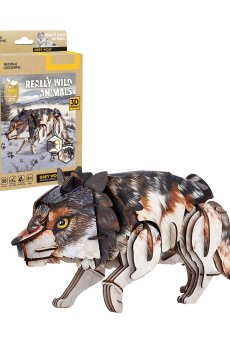 3D-конструктор CubicFun Дикие животные Серый волк, от 6 лет, 6.9*4.6*14.7 см, 58 деталей (DS1180h)