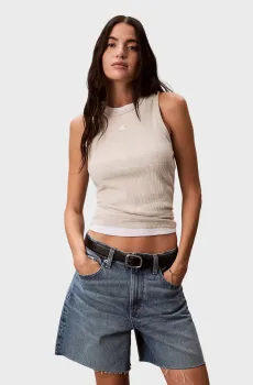 Женский бежевый топ MONOGRAM Бежевый L Calvin Klein Jeans LV047F232G