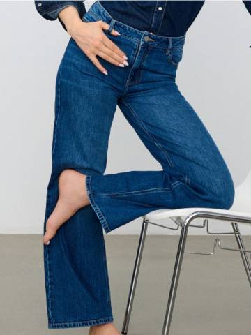 Джинси wide leg - темно-синій Джинси wide leg - темно-синій