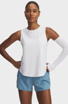 Женская белая майка UA Launch Elite Tank Белый M Under Armour 1389563-101