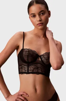 Женский черный бюстгальтер UNLINED Черный 36B Calvin Klein LV00QF8351