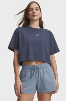 Женская темно-серая футболка UA W CENTER LT SS-GRY Серый XS Under Armour 6015217-044