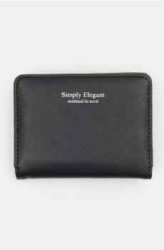 Маленький класичний гаманець із імітації шкіри - чорний