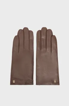 Женские коричневые кожаные перчатки ELEVATED Коричневый M-L Tommy Hilfiger AW0AW18586