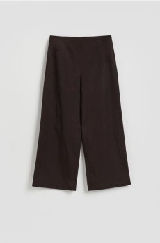 Reserved - Брюки з широкими штанинами - темно коричневий - 849IR-89X
