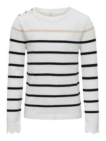 Kids ONLY Светр 15302613 Білий Regular Fit Kids ONLY Светр 15302613 Білий Regular Fit