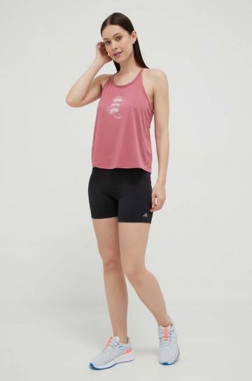 Топ для бега adidas Performance Run for the Oceans цвет розовый Топ для бега adidas Performance Run for the Oceans цвет розовый