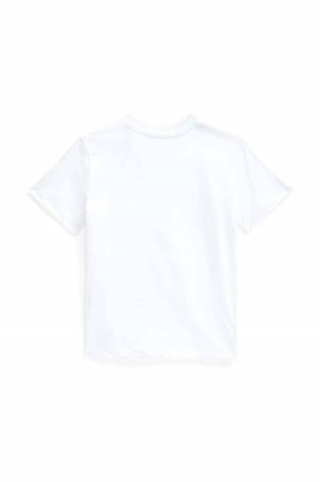 Детская хлопковая футболка Polo Ralph Lauren цвет белый однотонная 320832904033 Детская хлопковая футболка Polo Ralph Lauren цвет белый однотонная 320832904033