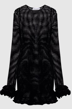 Черное ажурное платье Peony мини