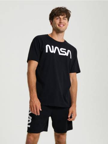 Піжамний комплект із двох предметів NASA - чорний