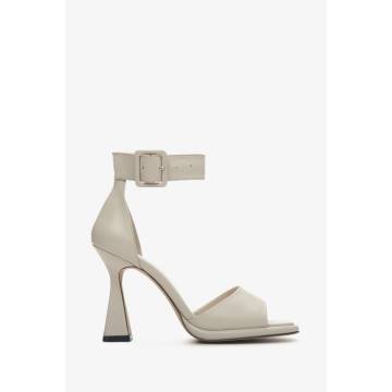 Босоніжки Ankle Strap шкіряні молочні Estro ER00112990 Босоніжки Ankle Strap шкіряні молочні Estro ER00112990