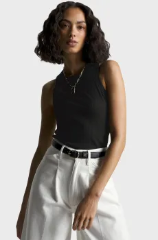 Женская черная майка SLIM Черный XS Tommy Hilfiger WW0WW38635