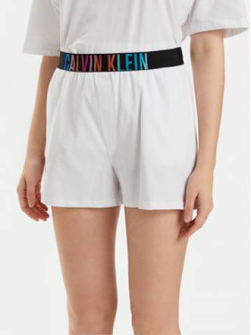 Calvin Klein Underwear Шорти з тканини 000QS7194E Білий Relaxed Fit Calvin Klein Underwear Шорти з тканини 000QS7194E Білий Relaxed Fit