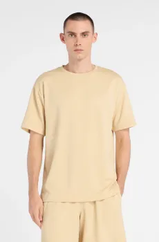 Мужская бежевая футболка Textured Check Желтый L New Balance MT6100FRABC