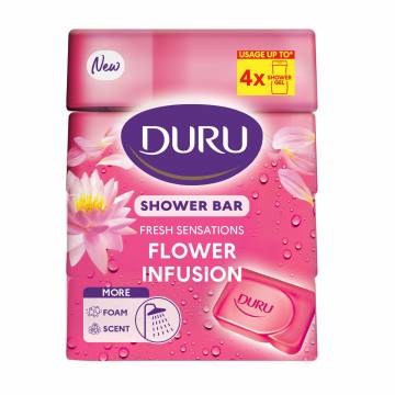 Мыло твердое DURU Fresh Sensations, Цветочное облако, экопак 4*150 г Мыло твердое DURU Fresh Sensations, Цветочное облако, экопак 4*150 г