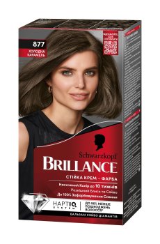 Интенсивная крем-краска для волос Brillance 877 Холодная карамель, 160 мл