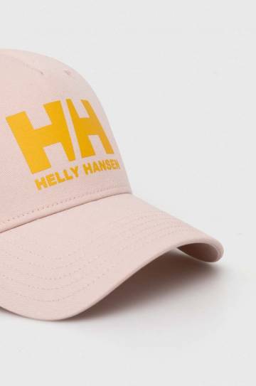 Хлопковая кепка Helly Hansen Czapka Helly Hansen HH Ball Cap 67434 001 цвет розовый с принтом Хлопковая кепка Helly Hansen Czapka Helly Hansen HH Ball Cap 67434 001 цвет розовый с принтом