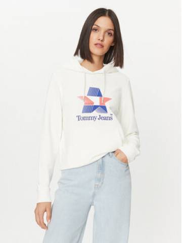 Tommy Jeans Світшот Star DW0DW17690 Білий Regular Fit Tommy Jeans Світшот Star DW0DW17690 Білий Regular Fit
