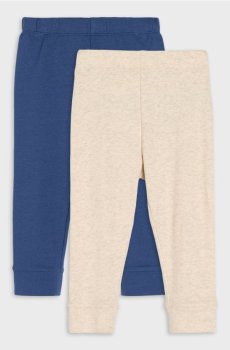 Набір з 2 бавовняних легінсів - бежевий