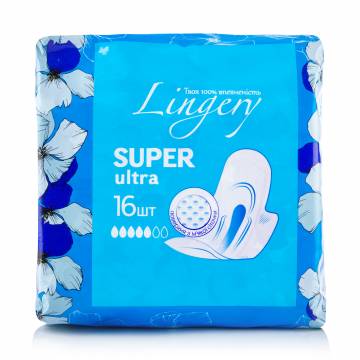 Прокладки для критических дней Lingery Super Ultra, 16 шт Прокладки для критических дней Lingery Super Ultra, 16 шт