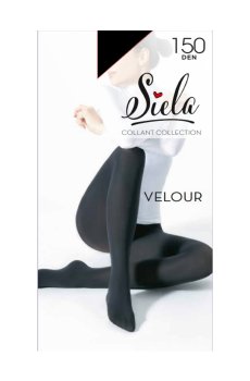 Колготки женские Siela Velour, 150 DEN, Nero, размер 4