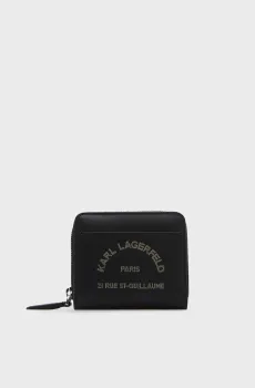Женский черный кожаный кошелек daily Черный ONESIZE Karl Lagerfeld B3W32015