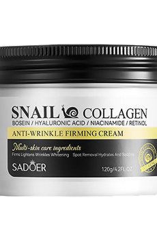 Крем для лица Sadoer Snail Collagen Anti-Wrinkle Firming Cream против морщин, с муцином улитки и коллагеном, 120 г