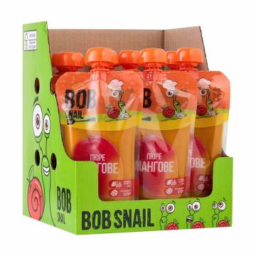 Шеф-пюре фруктовое Bob Snail Манговое, 10*250 г Шеф-пюре фруктовое Bob Snail Манговое, 10*250 г