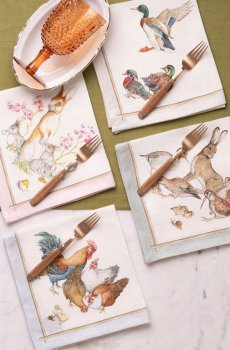 Набор белых сервировочных салфеток BARN FRIENDS из льна