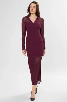 Женское бордовое платье Бордовый L HUGO 50556459;506