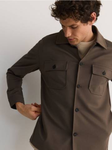 Reserved - Гладка сорочка regular fit - світло-сірий - 9453N-09X Reserved - Гладка сорочка regular fit - світло-сірий - 9453N-09X