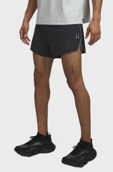 Мужские черные шорты в полоску UA Halo Run Reflective Серый XL Under Armour 6012324-016