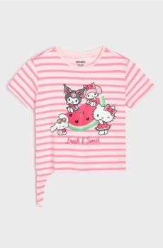 Бавовняна футболка з принтом Hello Kitty and Friends - різнобарвний