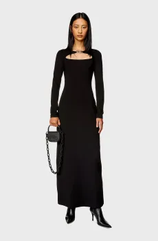 Женское черное платье D-AMS ABITO Черный S Diesel A12753 0JASB