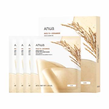 Гидрогелевая маска для лица Anua Rice 70 Glow Collagen Mask, 4 шт