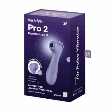 Вакуумный клиторальный стимулятор Satisfyer Pro 2 Generation 3 Liquid Air Technology фиолетовый, 1 шт Вакуумный клиторальный стимулятор Satisfyer Pro 2 Generation 3 Liquid Air Technology фиолетовый, 1 шт