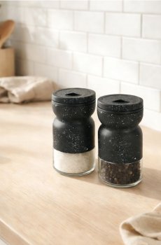 Контейнери для спецій, набір з 2 штук - чорний