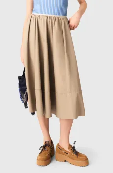 Женская бежевая юбка Бежевый 36 MAJE MFPJU01580_mastic beige