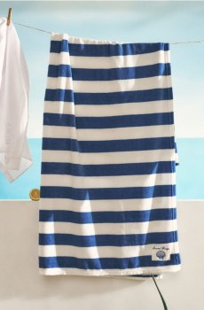 Смугастий плед - блакитний