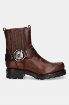 Кожаные полусапоги New Rock Alaska Cuero, Motorcycle Marron