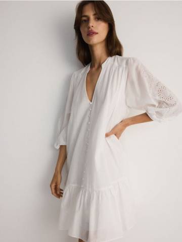 Reserved - Сукня-міні - білий - 224CZ-00X