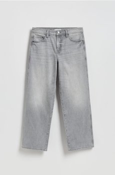 Reserved - Джинси baggy з вареним ефектом - світло-сірий - YV149-09J